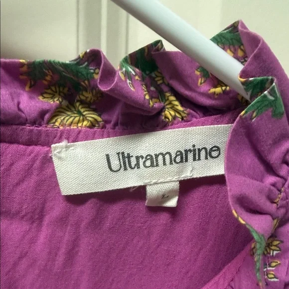 Hale house Floral Ruffle Sleeve Top - large - Picture 2 of 2